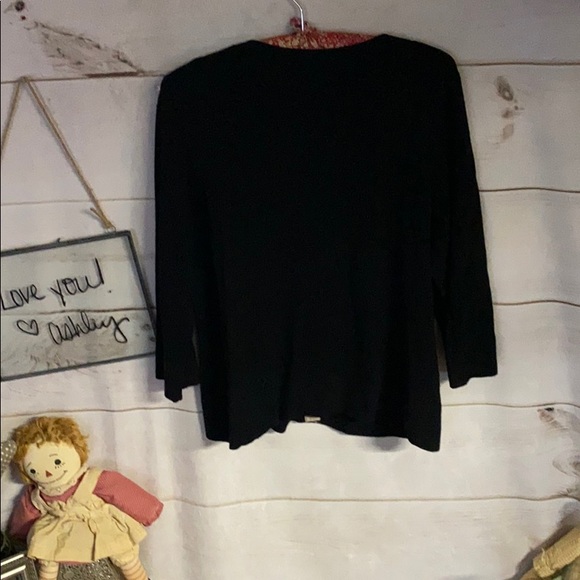 Alfani; Black; Sweater; Cardigan; Top; P/M - Picture 2 of 7